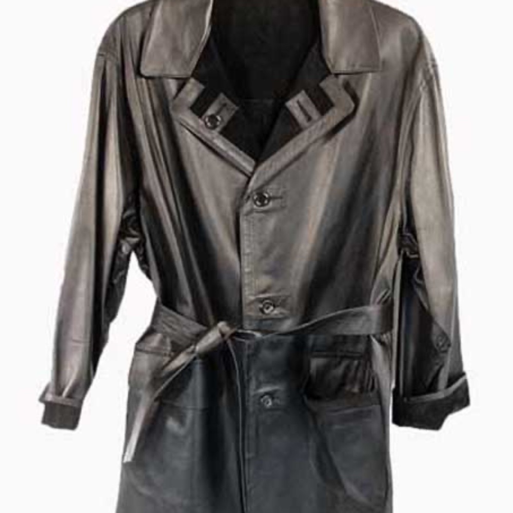 REVERSIBLE LEATHER/SUEDE JACKET & SKIRT, MISSES MEDIUM, BLACK, CALF REVERSES